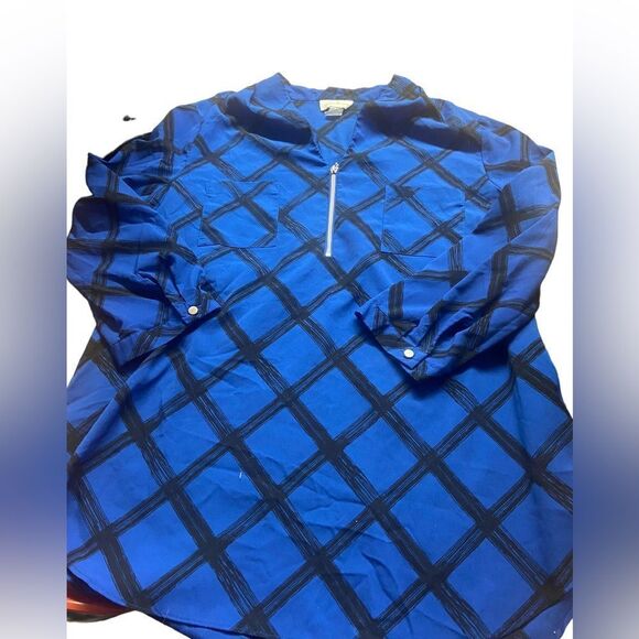 Jacklyn Smith Collection size large blouse never worn zipper accents excellent - Picture 1 of 2